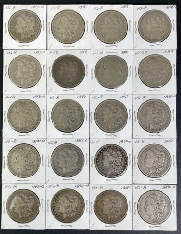 1878-1904 Morgan Silver Dollars VG (20pc) (1 of 2)