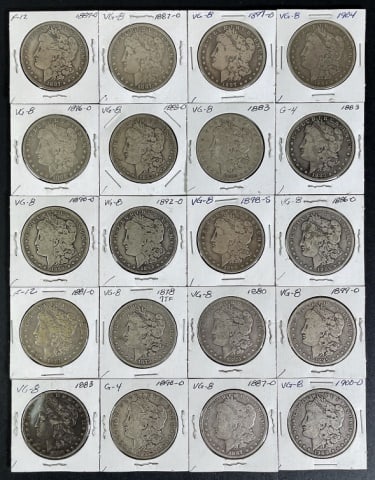 1878-1904 Morgan Silver Dollars VG (20pc) (1 of 2)