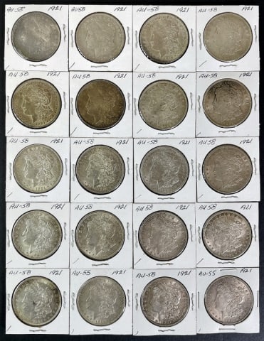 1921 Morgan Silver Dollars AU (20pc) (1 of 2)