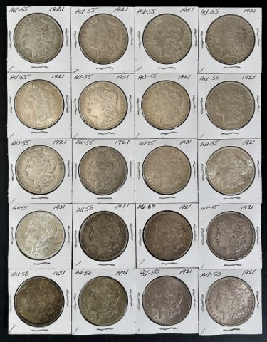 1921 Morgan Silver Dollars AU (20pc) (1 of 2)
