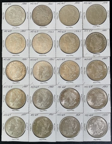 1921 Morgan Silver Dollars AU (20pc) (1 of 2)