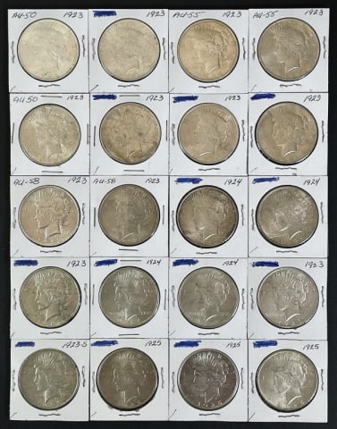 1921-1935 Peace Silver Dollars AU (20pc) (1 of 2)