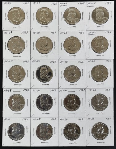 1962-1963 Franklin Halves, Proof (20pc) (1 of 2)
