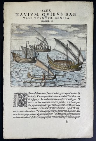 Plate XXIIX "Navium Quibus Ban-" T. De Bry (1 of 4)