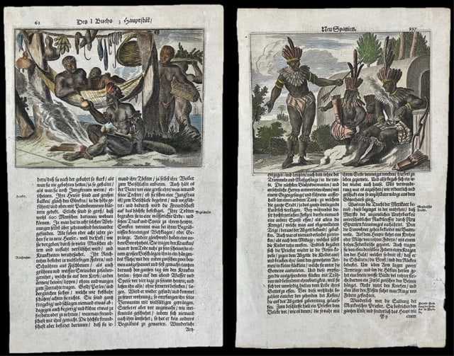 Plates "New Spanien", "Ameritetts" Olfert Dapper (1 of 7)