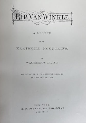 Book, Rip Van Winkle, Illus. F.O.C. Darley 1864 (1 of 10)