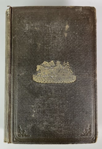Book, Mark Twain, "Roughing It" 1st Ed. 1872: First Edition Book, "Roughing It" by Mark Twain (Hartford, Connecticut: American Publishing Company, 1872), 8vo, original publisher's black cloth, 592pp. Front board stamped with gilt illustration and