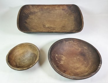 19th C Treenware, Macy Family Nantucket (3pc)