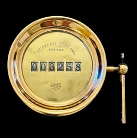 Antique Steamship Mechanical RPM Gauge