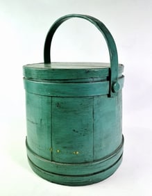 19th C. Firkin Bucket in Old Paint