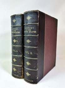 Books, History of the US, J.H. Hinton, 1875 (2pc)