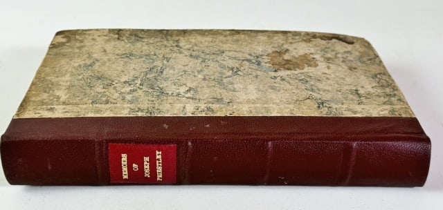 Book, Memoirs Of Dr. Joseph Priestley, 1806: Book, "Memoirs of Dr. Joseph Priestley, to the Year 1795, Written by Himself, With a Continuation, to the Time of His Decease, By His Son, Joseph Priestley: And Observations on his Writings, By Thomas
