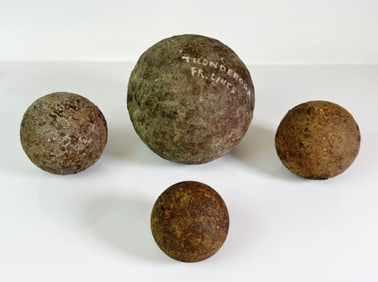 18th C Cannonballs, Fort Ticonderoga (4pc)
