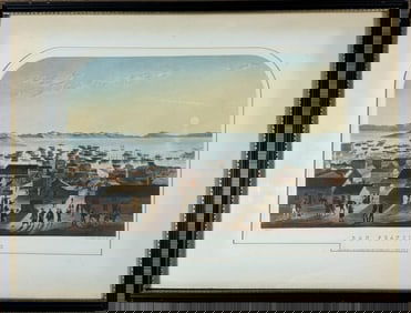 19th C. Lithograph View of San Francisco