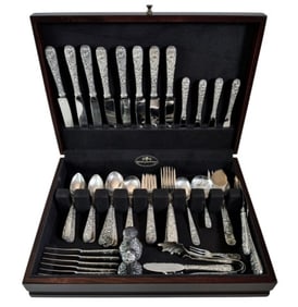 Sterling Silver Flatware Set, Kirk Repousse (61pc)
