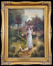 Antique Oil on Board Painting, Ernest Walbourn