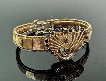 Antique Art Deco 14K Gold Swiss Watch, Technos