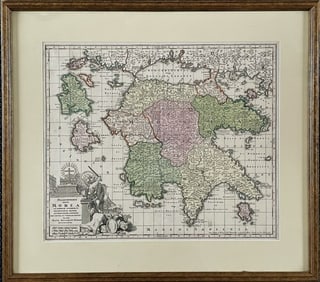 1730 Map of Greek Peloponnesus, Suetter