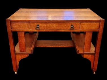 Period Arts & Crafts Mission Oak Desk