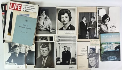 Presidents JFK, LBJ Ephemera Coll (28pc)