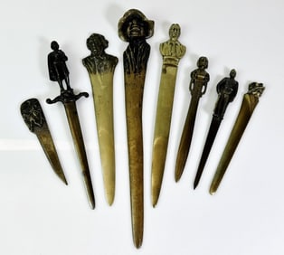 Antique Bronze Figural Letter Openers (8pc)