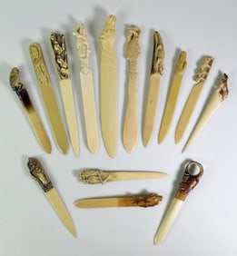 Antique Celluloid Letter Openers (14pc)