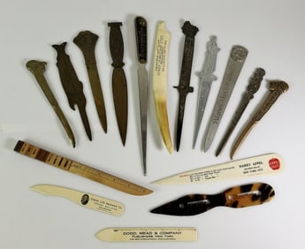 Antique Advertising Letter Openers (16pc)