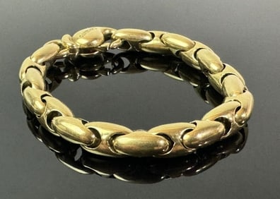 18K Gold Italian Link Bracelet, Chimento