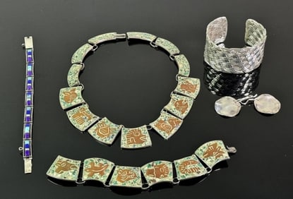 Collection, Mexican Silver Jewelry (5pc)