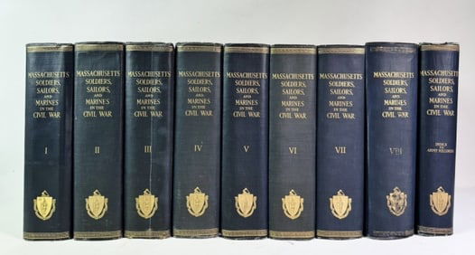 Books, Civil War MA Soldiers And Sailors (9pc)