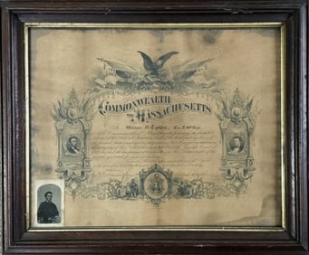 CW Soldier's Memorial, Tintype, 29th MA