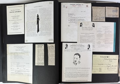 Scrapbook, R.E. Fenton, ML King Autograph, More