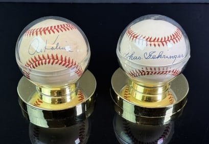 MLB Baseballs Signed By Detroit Tiger HOF's (2pc)