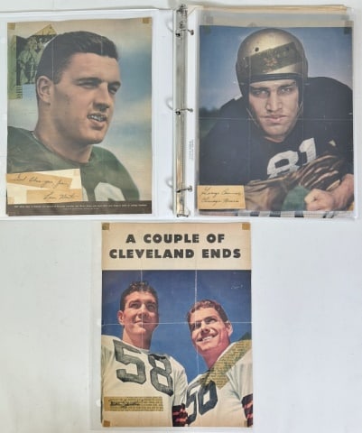 Autographs, NFL, College Football Legends (18pc): Collection of Eighteen College Football Legends Autographs: (1) Johnny Lujack, Chicago Bears; (1) Cal Hubbard; New York Giants, HOF; (1) Doc Blanchard, West Point Heisman winner; (1) Glenn Davis, West