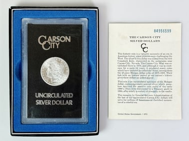 1884 CC Morgan Dollar GSA with Packaging, COA