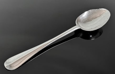17th-18th C American Silver Tablespoon EW