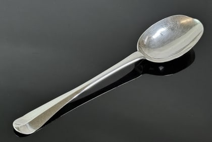 18th C Boston Coin Silver Tablespoon, IE