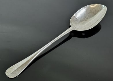 18th C Boston Coin Silver Tablespoon, B. BURT