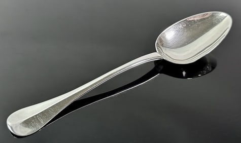 18th C Boston Coin Silver Tablespoon, Clark