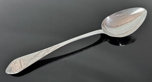18th C American Coin Silver Tablespoon, NA