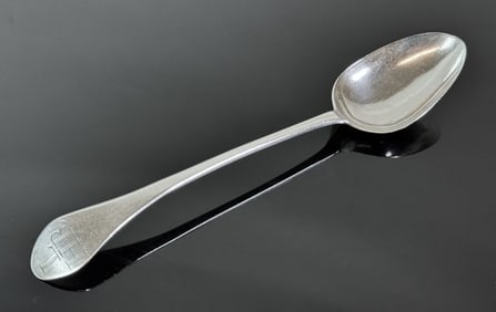 18th C Boston Coin Silver Tablespoon, DP