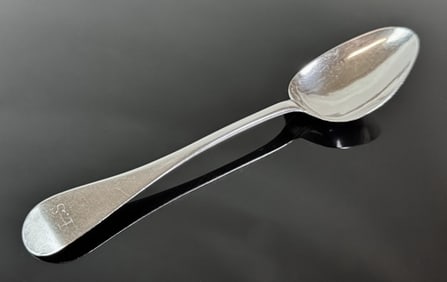 18th C American Coin Silver Tablespoon, Austin