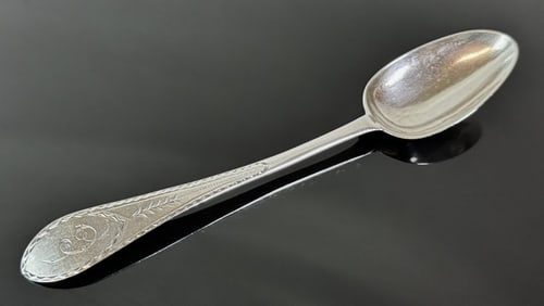 18th C Boston Coin Silver Tablespoon, WH