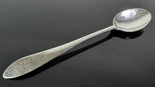 18th C American Silver Spoon, Barrett, Nantucket