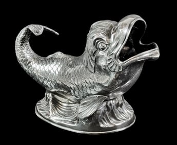 Antique English Figural Silver Plate Spoon Warmer