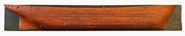 Large 83" 19th C Ship Builder Half Hull Model, North River, MA