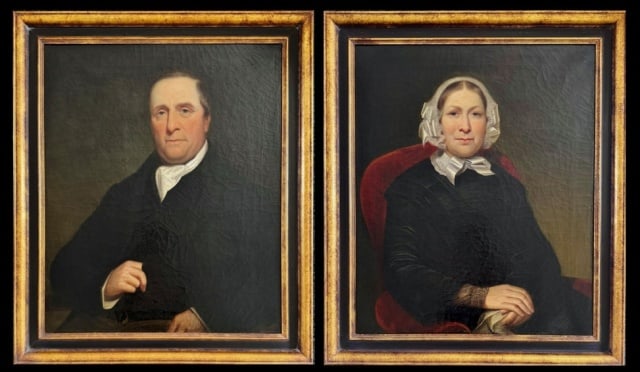 19th C. Oil on Canvas Portraits, W. Cubley (2pc) (1 of 8)