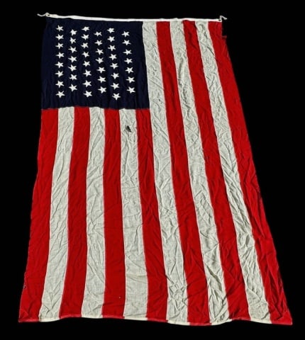 Antique 1896 -1908 45 Star American Flag (1 of 7)