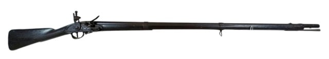 US Model 1808 Flintlock Musket, Thomas French: U.S. Model 1808 Musket, Dated 1811, Signed "T. FRENCH CANTON" (Thomas French, Canton Massachusetts). Original flintlock action, carved walnut stock with inspection cartouche, steel hardware, barrel wi