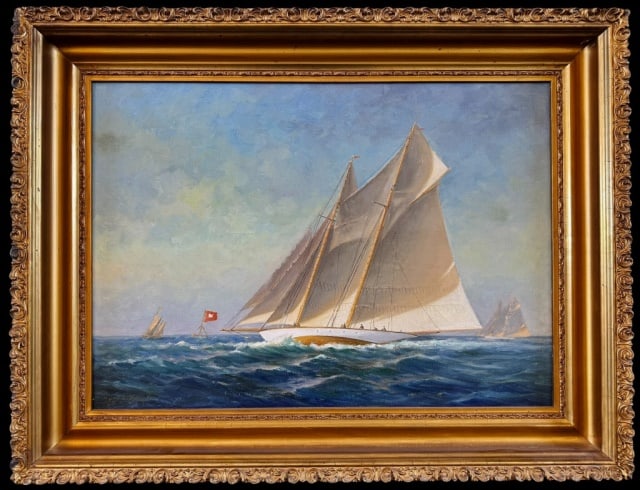 Oil on Canvas Painting, C. Myron Clark (1 of 5)